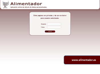 Alimentador: Aplicacin online de clculo nutricional